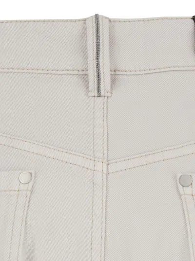 Brunello Cucinelli Pantalone Tinto In White