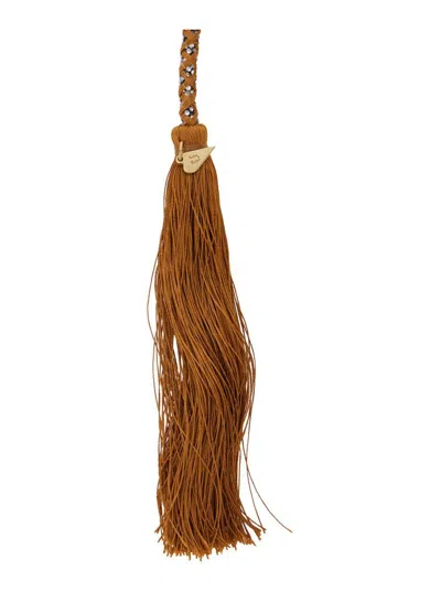 Forte Forte Tie-around Braided Tassel Belt In Brown