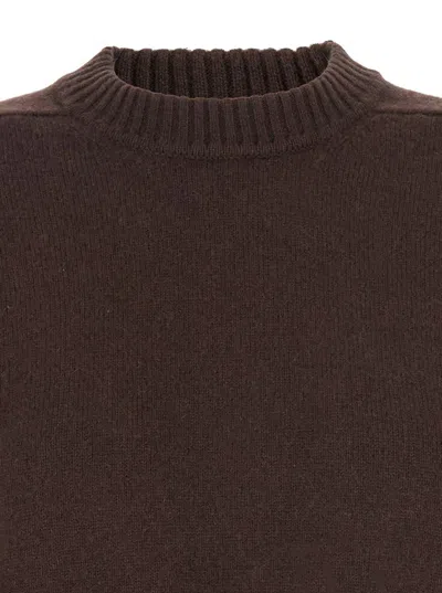 Loulou De Saison Baltra Ribbed-neck Sweater In Brown