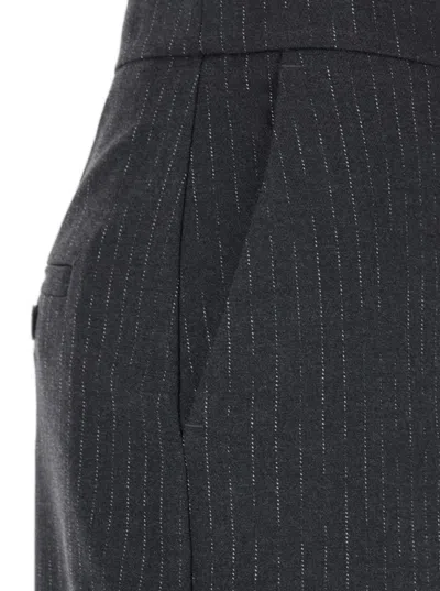 Plain Midi Black Pencil Skirt In Fabric In Black