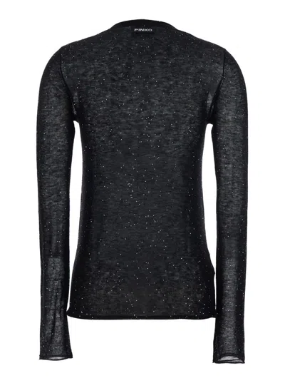 Pinko Pico Maglia Ultrafine Wool In Black