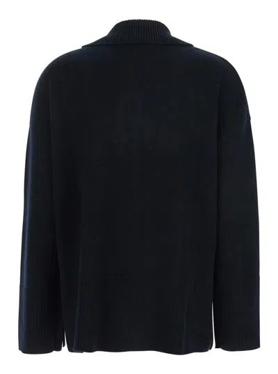 P.a.r.o.s.h Polo-neck Ribbed Sweater In Black