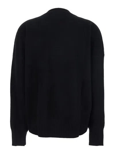 Loulou De Saison Anaa Lds Round Neck Sweater In Black