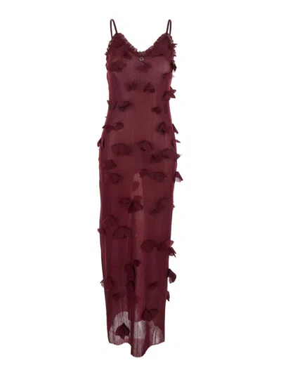 Coperni Women Butterflies Techno Dress In Burgundy