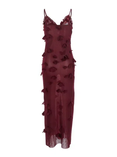 Coperni Women Butterflies Techno Dress In Burgundy
