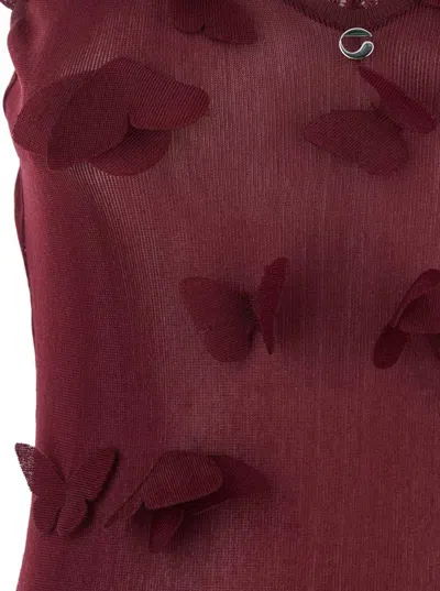 Coperni Women Butterflies Techno Dress In Burgundy