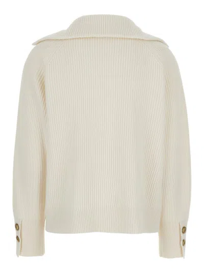 Brunello Cucinelli Long-sleeved Sweater In Neutral