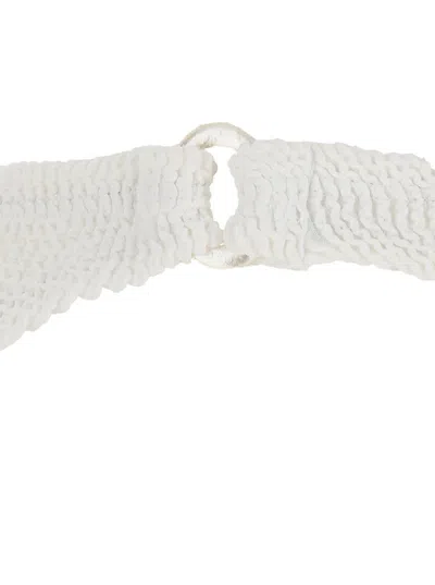 Hunza G Misty Bikini Pearly Hoop In White