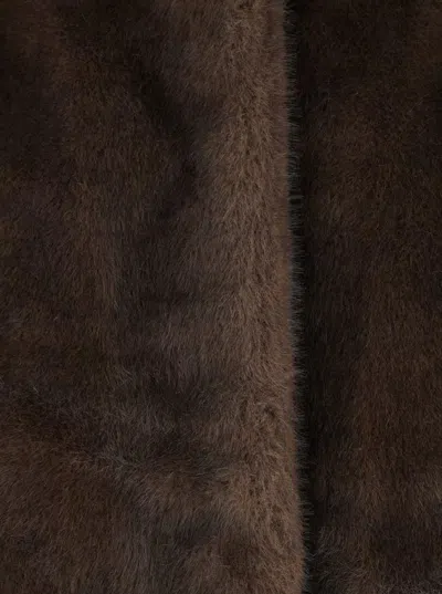 Plain Fake Mink Fur Jacket