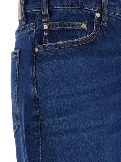 Ag Logo-patch Jeans In Blue