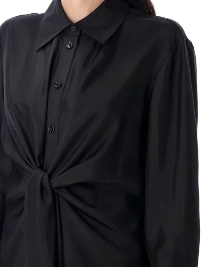 Rohe Knotted Silk Shirt In Black