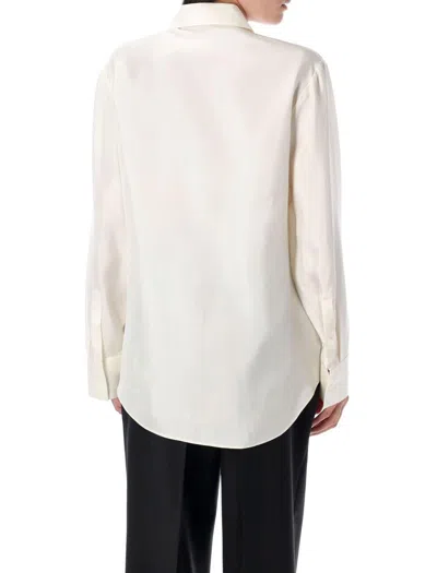 Rohe Róhe Silk Knotted Shirt In White