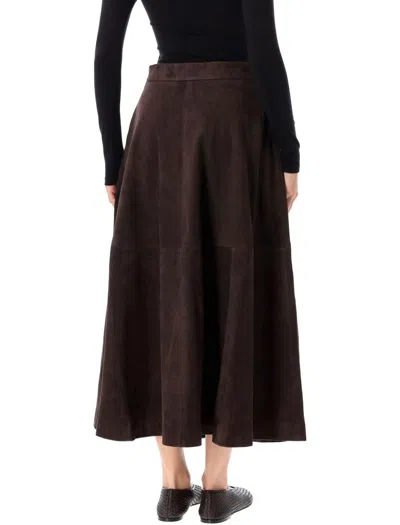 Rohe Róhe Suede Midi Skirt