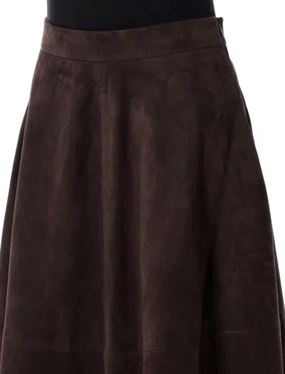 Rohe Róhe Suede Midi Skirt
