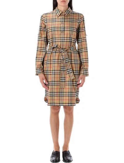 Burberry Check Cotton Shirt Dress