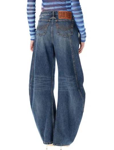 Jean Paul Gaultier Low Waist Belted  Denim Baloon