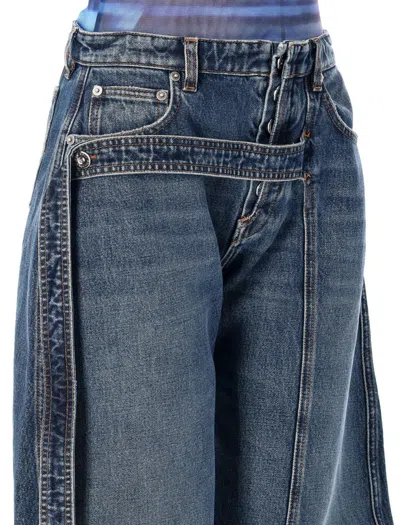 Jean Paul Gaultier Low Waist Belted  Denim Baloon