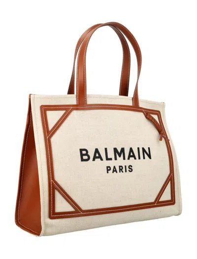 Balmain B-army Medium Canvas Shopping Bag