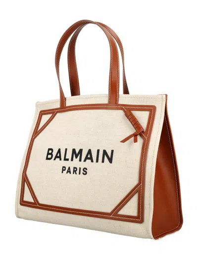 Balmain B-army Medium Canvas Shopping Bag