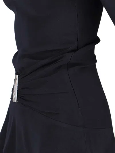 Attico Mini Dress With Deep V-neck In Black