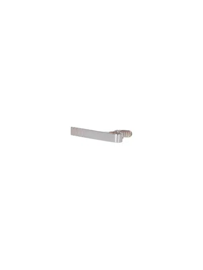 Thom Browne Metallic Finish Tie With Modern Design In Metallic