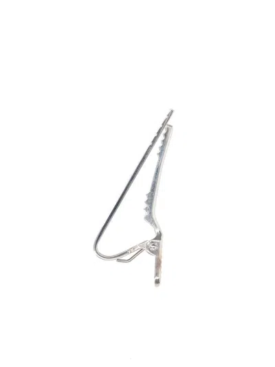 Thom Browne Metallic Finish Tie With Modern Design In Metallic