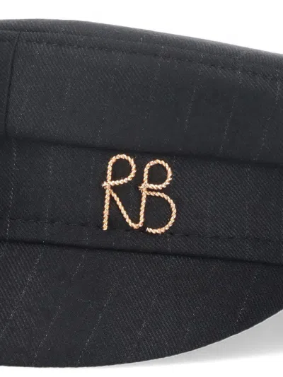 Ruslan Baginskiy Monogram Embellished Baker Boy Cap