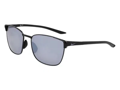 Pre-owned Nike Metal Square Sunglasses 0105517) In Satin Black Silver Flash Metal (metal/fusion/fv2377 In Multi