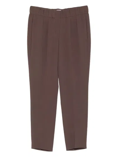 Brunello Cucinelli Women Tailored Jogger Pants In Brown
