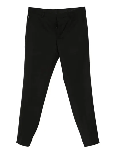 Prada Straight Leg Wool Trousers Clothing In Black