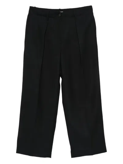 Brunello Cucinelli Pleated Wool Trousers In Black