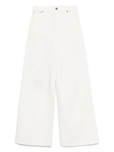 Chloé High-waisted Wide-leg Pants With Five-pocket Styling