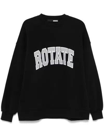Rotate Birger Christensen Rotate Birgerchristensen Long Sleeve T-shirt In Black