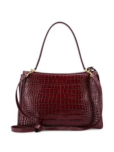 Balenciaga Rodeo Leather Shoulder Bag With Croco Effect