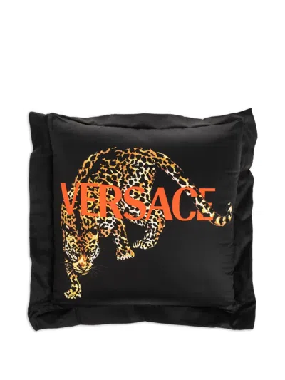 Versace Leopard-print Cushion (45 Cm X 45cm)