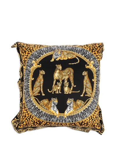 Versace Leopard-print Cushion (45 Cm X 45cm)