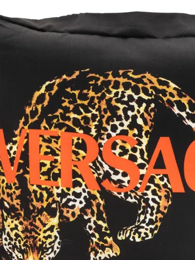 Versace Leopard-print Cushion (45 Cm X 45cm)