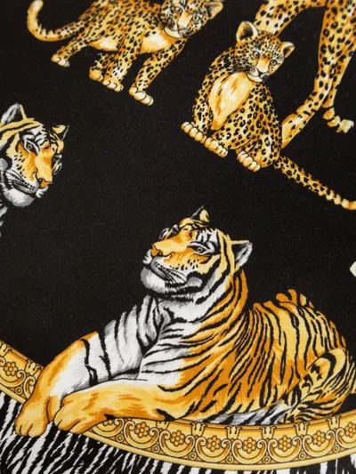 Versace Leopard-print Cushion (45 Cm X 45cm)
