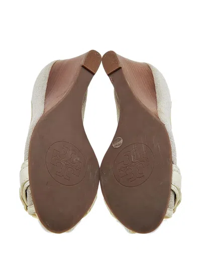 Pre-owned Tory Burch 2023  65mm Wedged Buckled Peep-toe Pumps