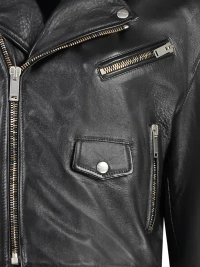 Halfboy Cropped Biker Leather Jacket