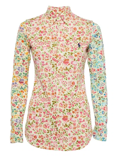 Pre-owned Polo Ralph Lauren Vintage  Floral-print Shirt