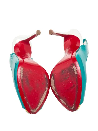 Pre-owned Christian Louboutin 2024 100mm Patent Leather Slingback Pumps