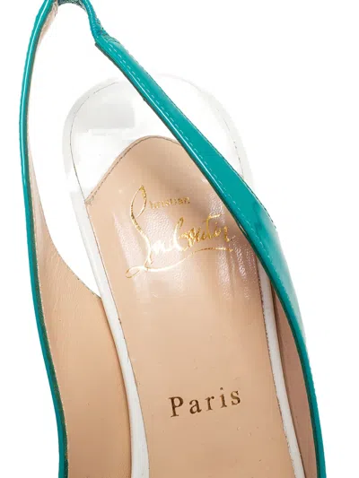 Pre-owned Christian Louboutin 2024 100mm Patent Leather Slingback Pumps