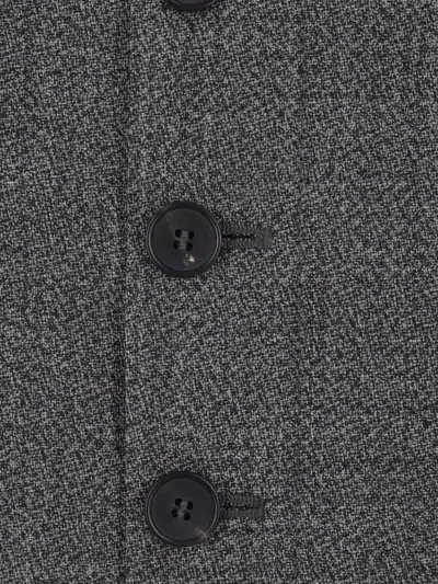 Alexander Mcqueen Button-front Wool Skirt In Gray