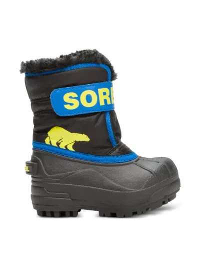 Sorel Kids' Snow Commander Insulated Waterproof Boot In Black