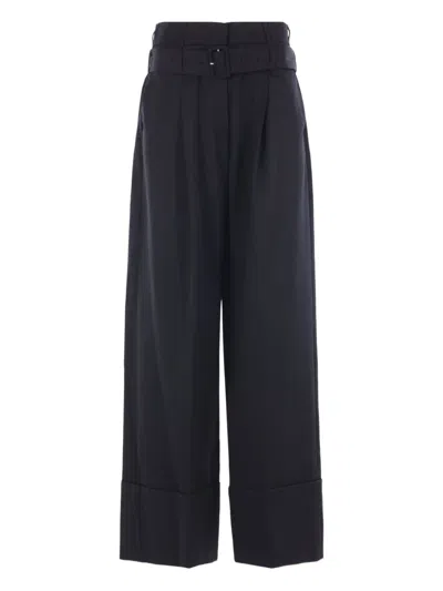 Simone Rocha Belted Cuffed Wide-leg Trousers