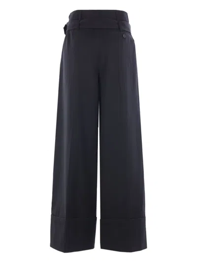 Simone Rocha Belted Cuffed Wide-leg Trousers