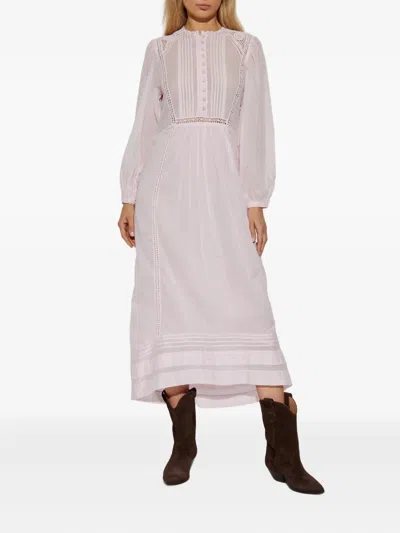 Isabel Marant Étoile Openwork-lace Midi Dress In Pink