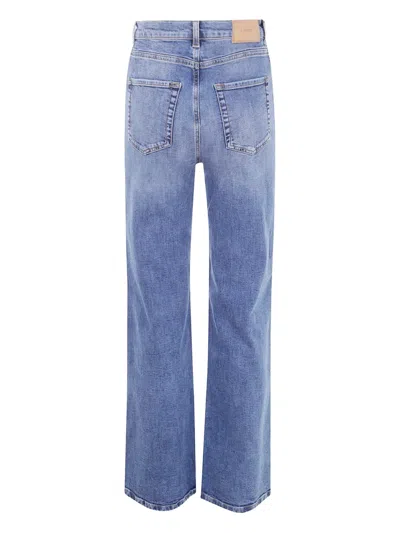 Twinset Light-wash Straight-leg Jeans In Blue