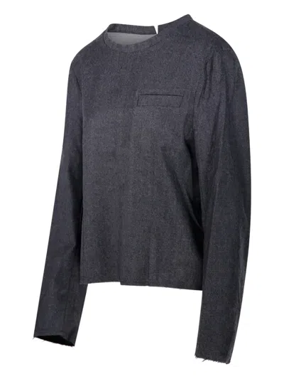 Sibel Saral Pocket Raw-edge Sweater